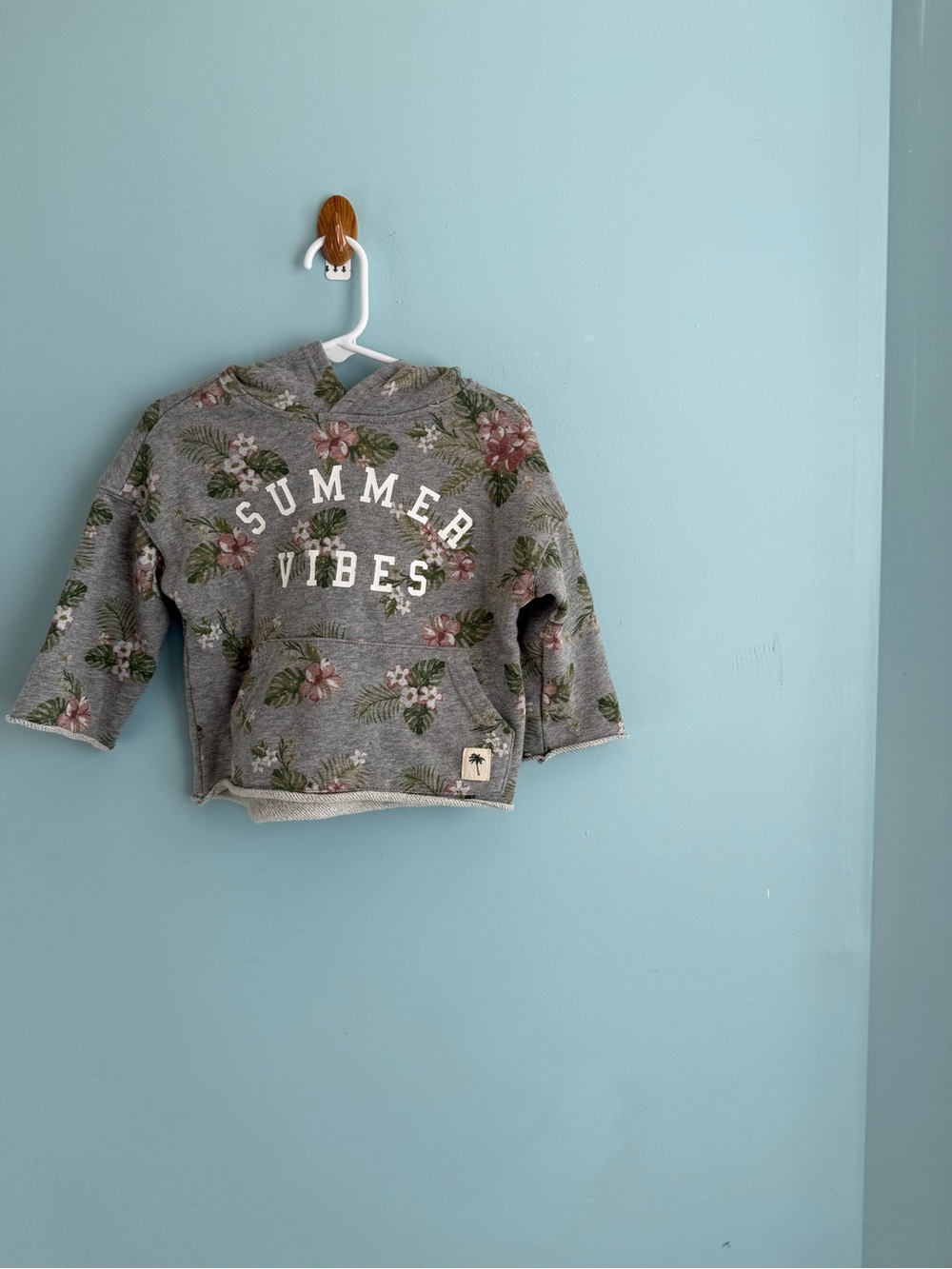 Art Class 18M Gray Floral Summer Vibes Hoodie